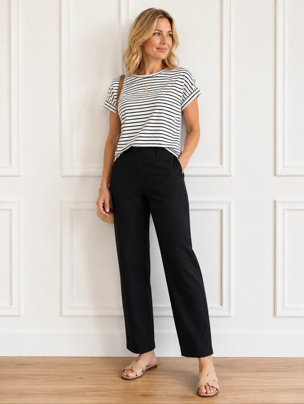 Lee Women’s Instantly Slim, Straight Leg, Relaxed, Black Pants, NWT, Size 6P